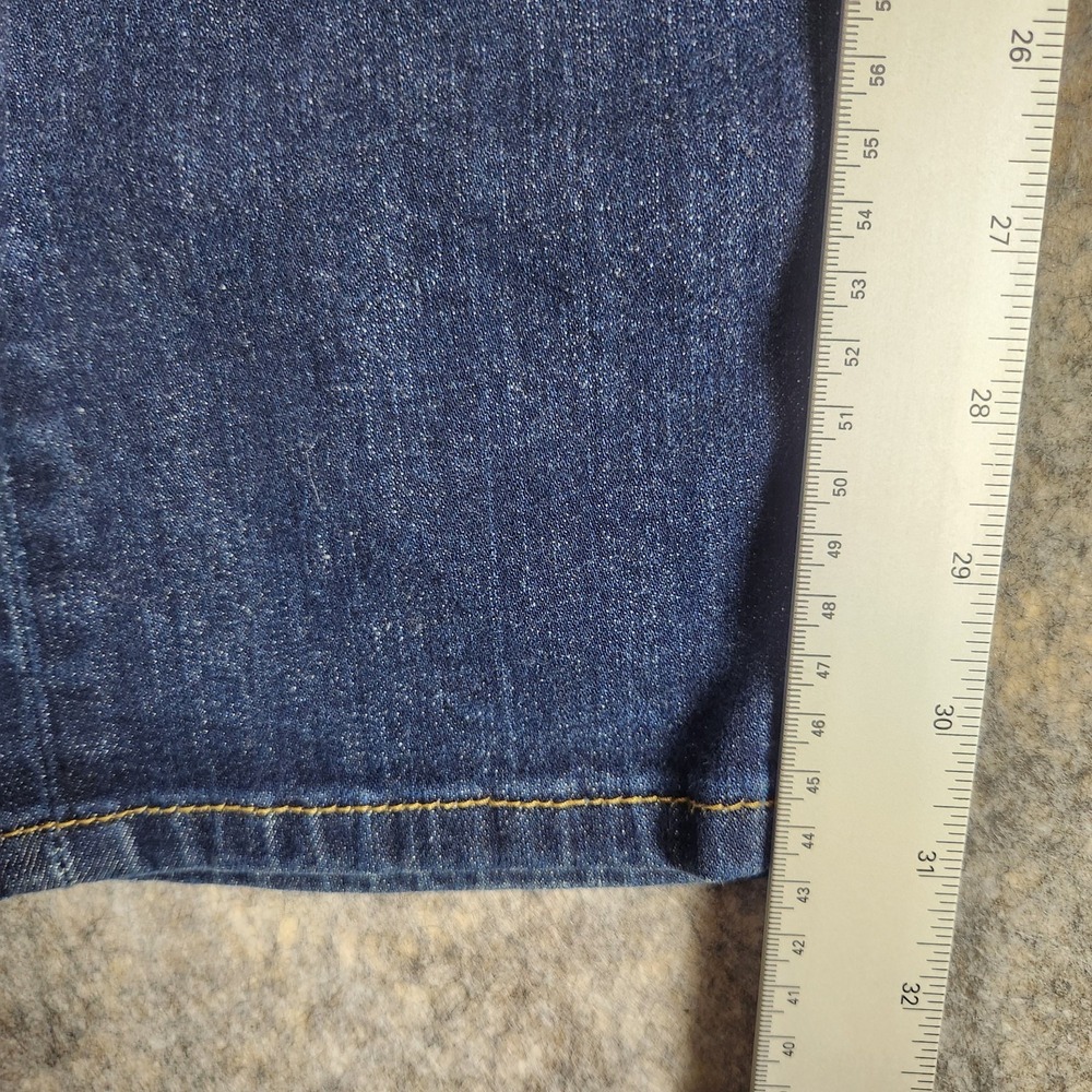 Levis 513 Jeans Men 32x31 Blue Dark Wash Slim Straight Denim Embroidered Skater‎ - Picture 2 of 9